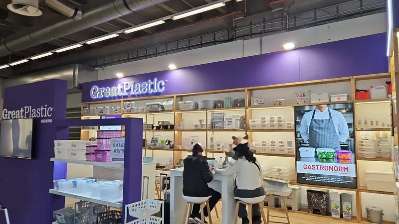 Stand GreatPlastic montado en feria
